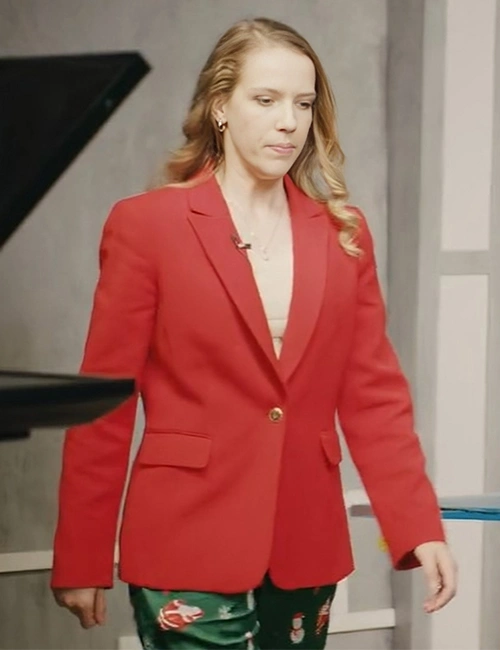 Jodie Grant Our Christmas House Red Blazer Jodie Grant Our Christmas House Red Blazer