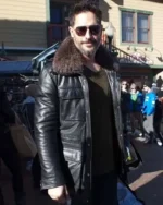 Joe Manganiello Sundance Film Festival Black Leather Jacket