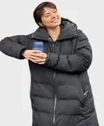 Joey Locke Cleaner Black Puffer Hooded Jacket