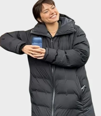 Joey Locke Cleaner Black Puffer Hooded Jacket