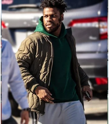 John Boyega They Cloned Tyrone Green Quilted Jacket