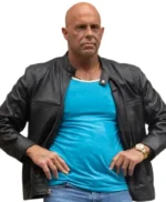 John Brady Dot Conner Webtective Black Leather Jacket