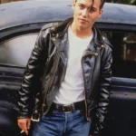 Johnny Depp Cry Baby Black Leather Jacket