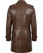 Joseph Mens Lambskin Brown Leather Coat