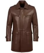 Joseph Mens Lambskin Brown Leather Coat