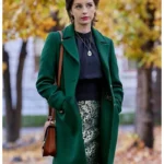 Kacey Rohl The Wedding Veil Inspiration Green Coat