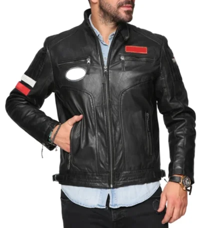 Kain Leather Cafe Racer Biker Jacket