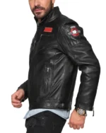 Kain Leather Cafe Racer Biker Jacket