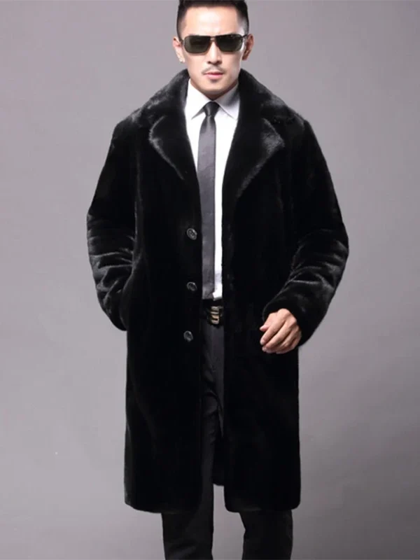 Kairo Mink Fur Black Coat