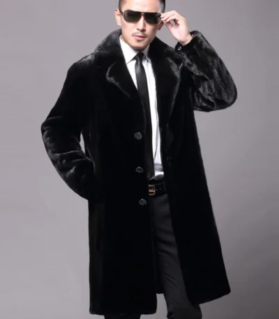 Kairo Mink Fur Black Coat