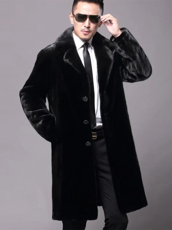 Kairo Mink Fur Black Coat