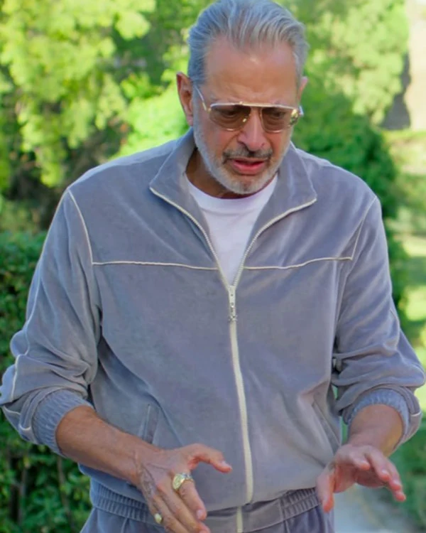 Kaos 2024 Jeff Goldblum Grey Track Jacket