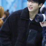 Kim Mu-Jun Love All Play 2022 Shearling Black Jacket