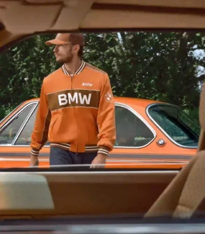 Kith BMW Orange Leather Bomber Jacket 2026