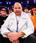 Knicks vs. Cavaliers Game 2 Fat Joe White Biker Jacket