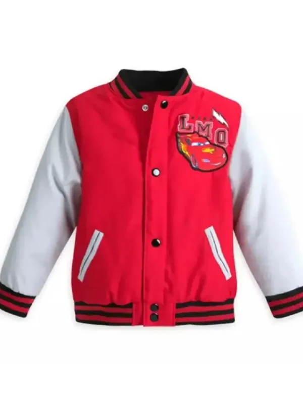 Lightning Mcqueen Varsity Bomber Jacket