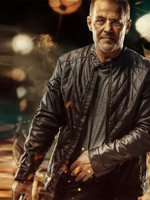 Loreno Black Cafe Racer Leather Jacket