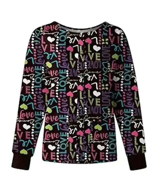 Love Love Halloween Scrub Jacket