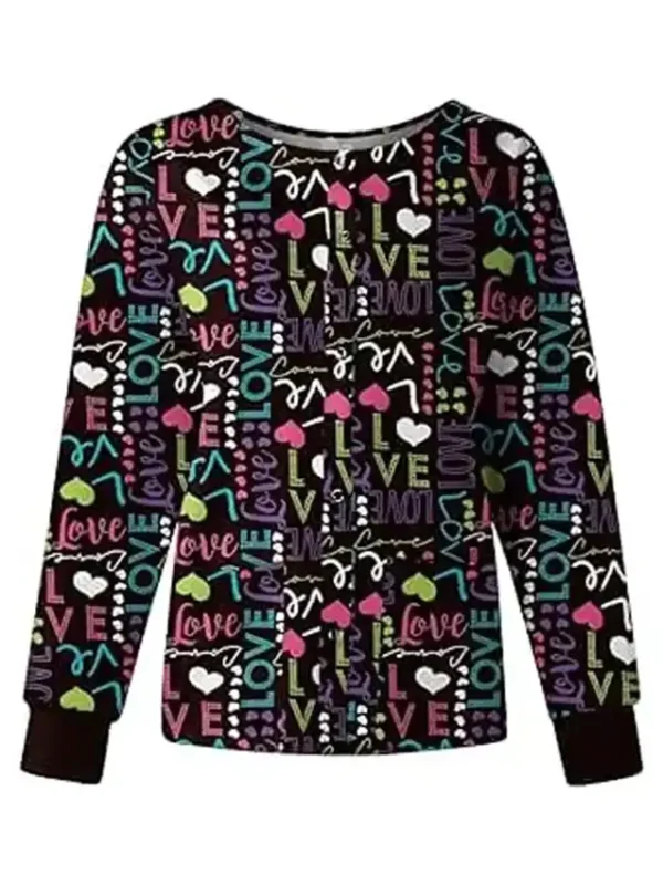 Love Love Halloween Scrub Jacket
