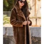 Lyra Mink Fur Brown Coat