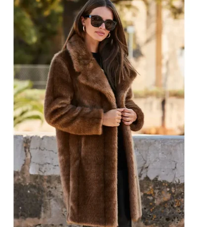Lyra Mink Fur Brown Coat