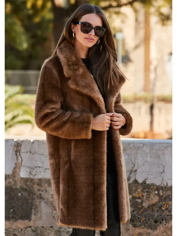 Lyra Mink Fur Brown Coat