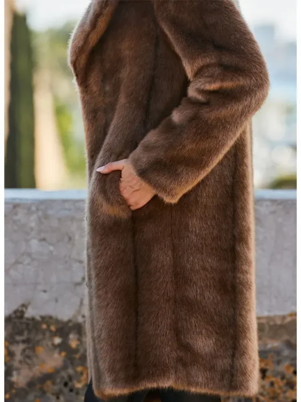 Lyra Mink Fur Brown Coat