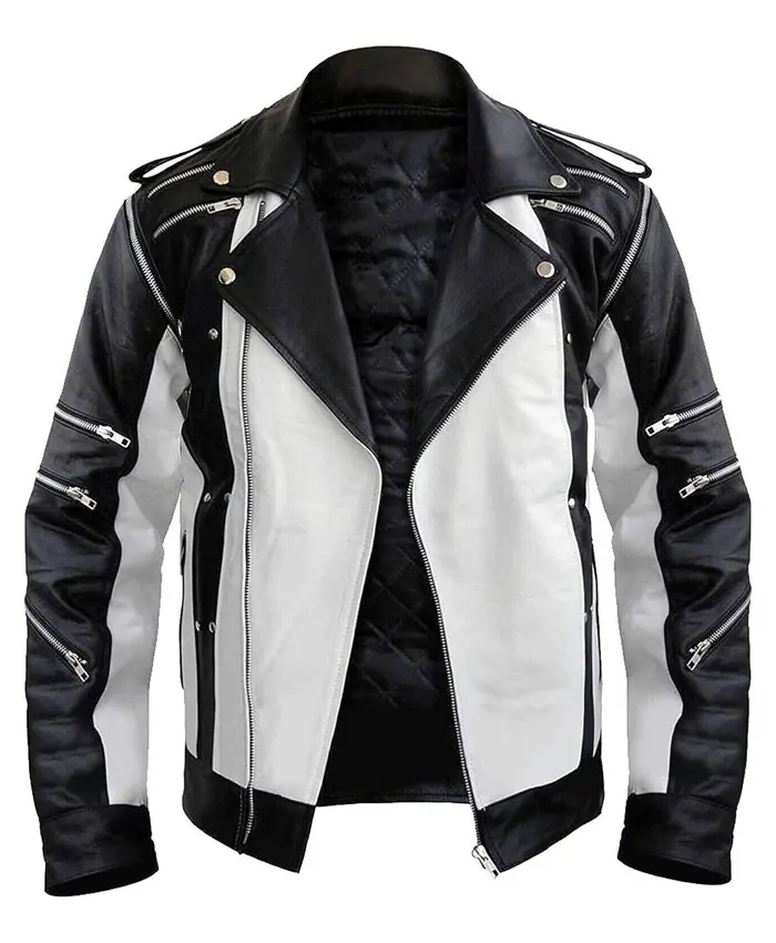 MJ Thriller Black and White Leather Jacket MJ Thriller Black and White Leather Jacket