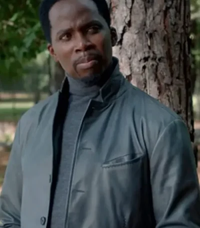 Manny Constantine S01 Grey Leather Jacket