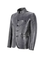 Manny Constantine S01 Grey Leather Jacket