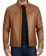 Marcus Cafe Racer Genuine Men’s Leather Jacket