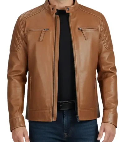 Marcus Cafe Racer Genuine Men’s Leather Jacket