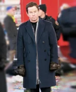 Mark Wahlberg Play Dirty Blue Wool Coat