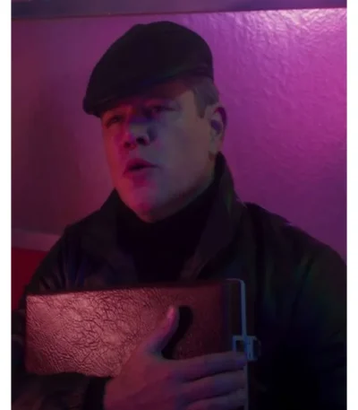 Matt Damon Drive-Away Dolls 2024 Leather Jacket