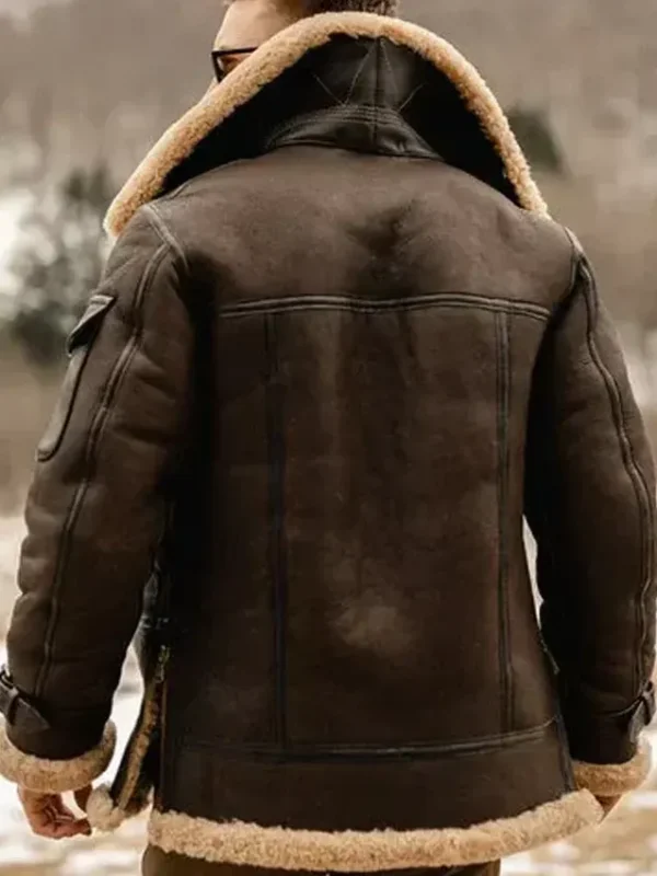 Matthew Belted Cuffs Shearling Leather Jacket