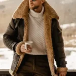 Matthew Belted Cuffs Shearling Leather Jacket