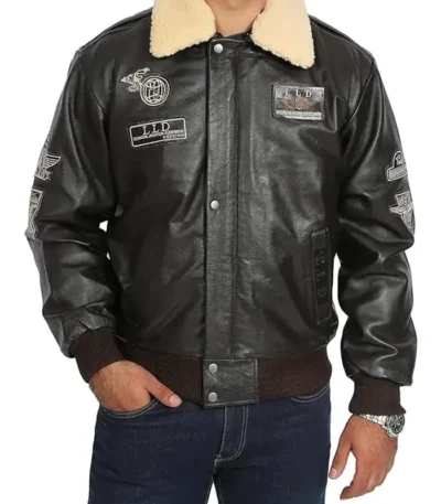 Maverick Bomber Leather Jacket