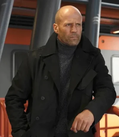 Meg 2 The Trench 2023 Jason Statham Black Coat