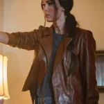 Megan Fox Midnight in the Switchgrass Brown Leather Jacket