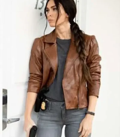 Megan Fox Midnight in the Switchgrass Brown Leather Jacket