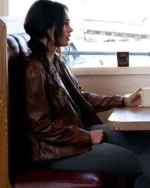 Megan Fox Midnight in the Switchgrass Brown Leather Jacket