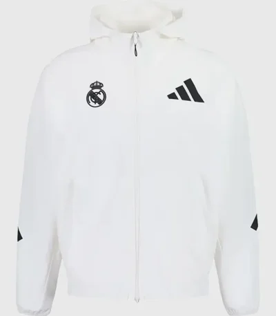 Men Adidas Real Madrid White Track Jacket