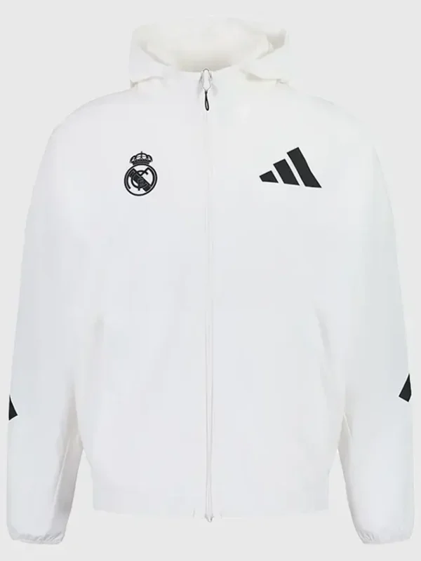Men Adidas Real Madrid White Track Jacket