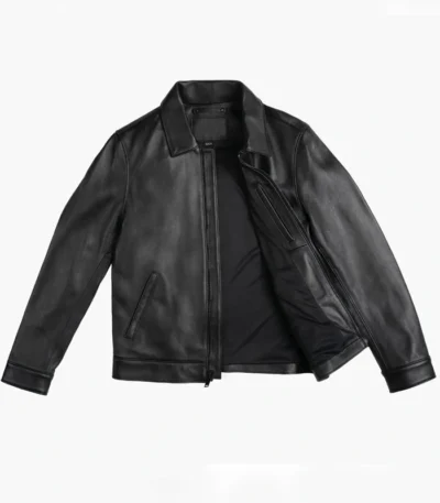 Mens Black Leather Motorcycle Jacket