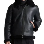 Men’s Black Shearling Leather Jacket