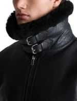 Men’s Black Shearling Leather Jacket