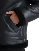 Men’s Black Shearling Leather Jacket