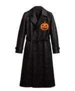Men’s Halloween Jack-o’-lantern Pumpkin Trench Coat