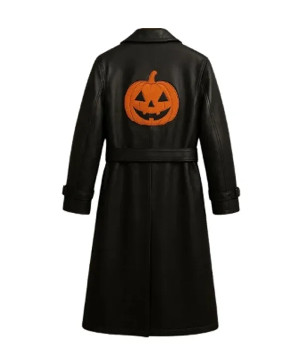 Men’s Halloween Jack-o’-lantern Pumpkin Trench Coat