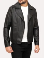 Men’s Nick Classic Black Moto Leather Jacket
